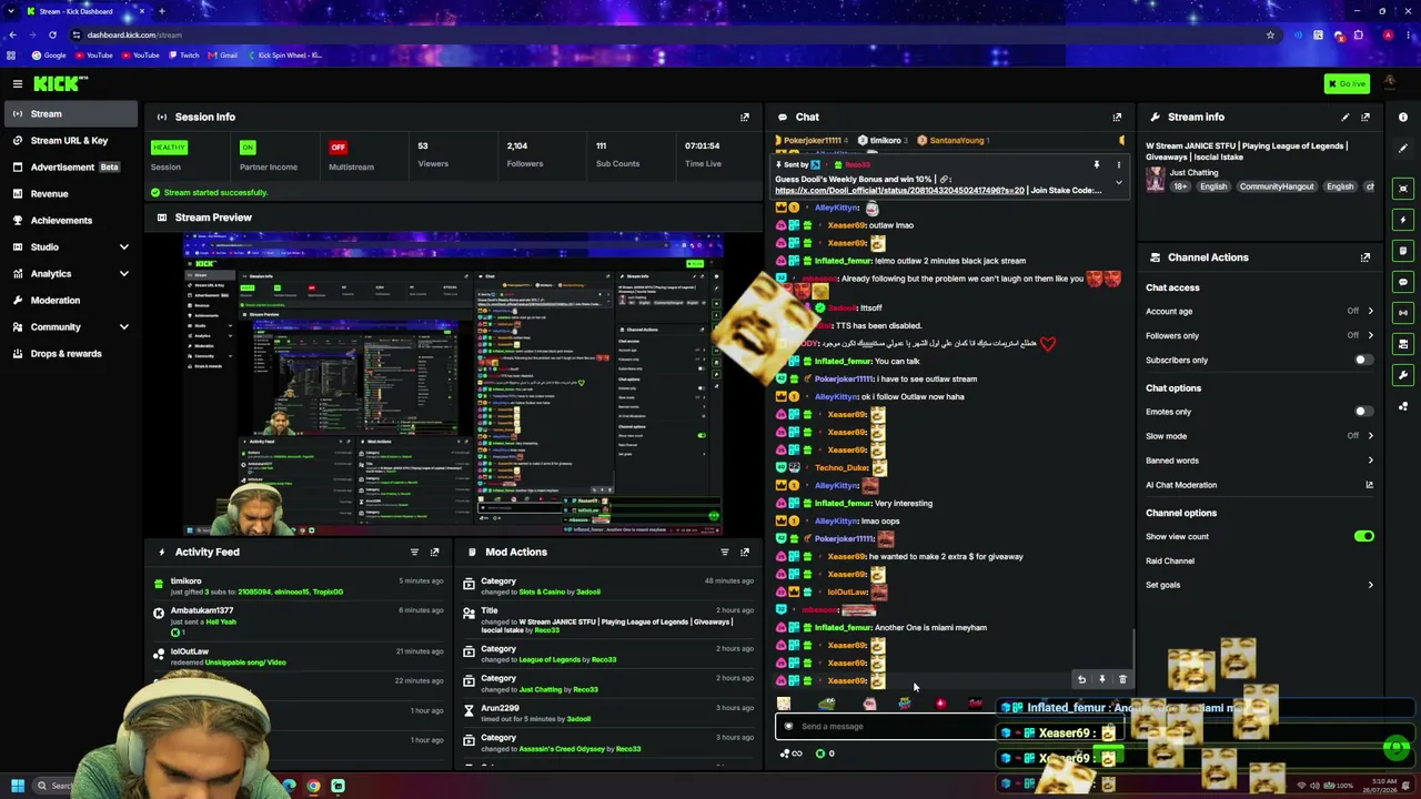 W​ Stream JANICE STFU | Playing League of Legends | Giveaways | !social !stake