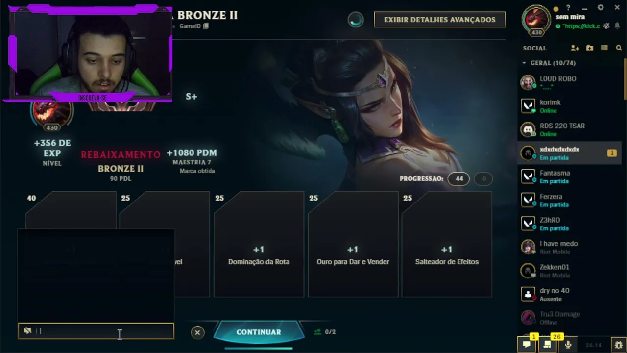🔥 AO VIVO AGORA! 🔥
Vem acompanhar muito LoL, jogadas insanas, risadas e aquela gameplay de respeito! 🎮⚔️
Cola na live e fortalece! 💜