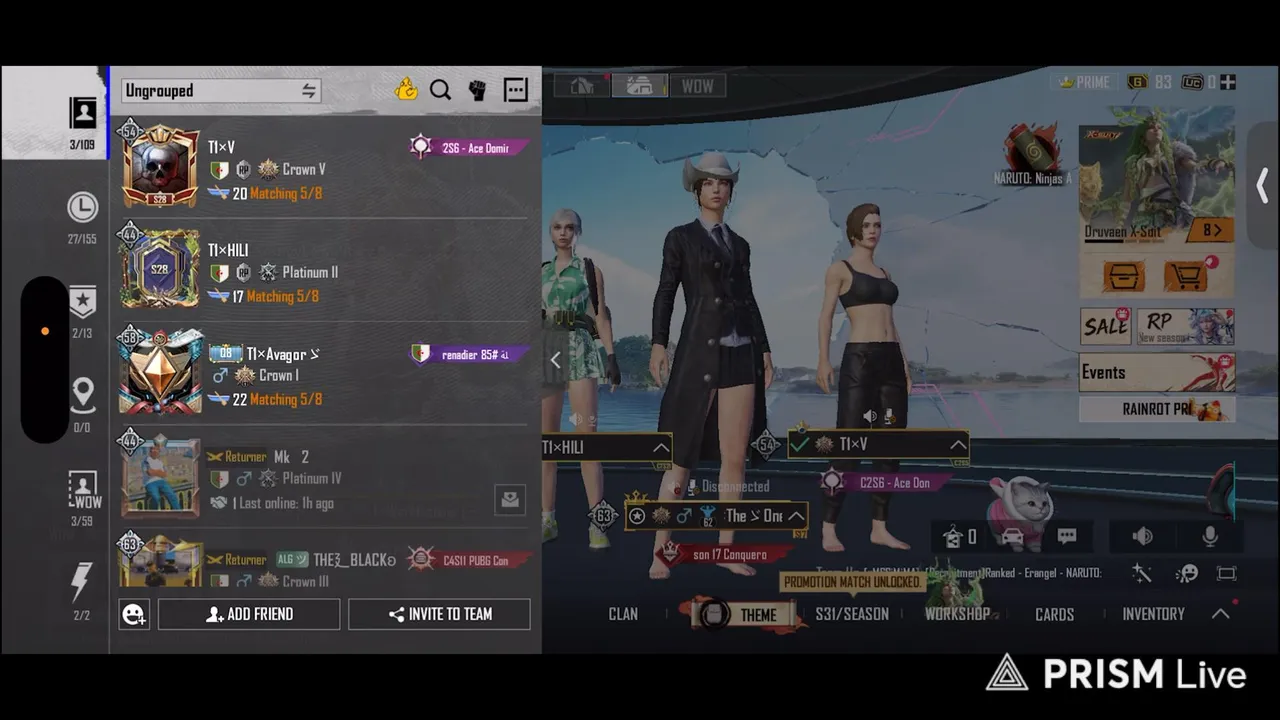 Live streaming of T1xWaR