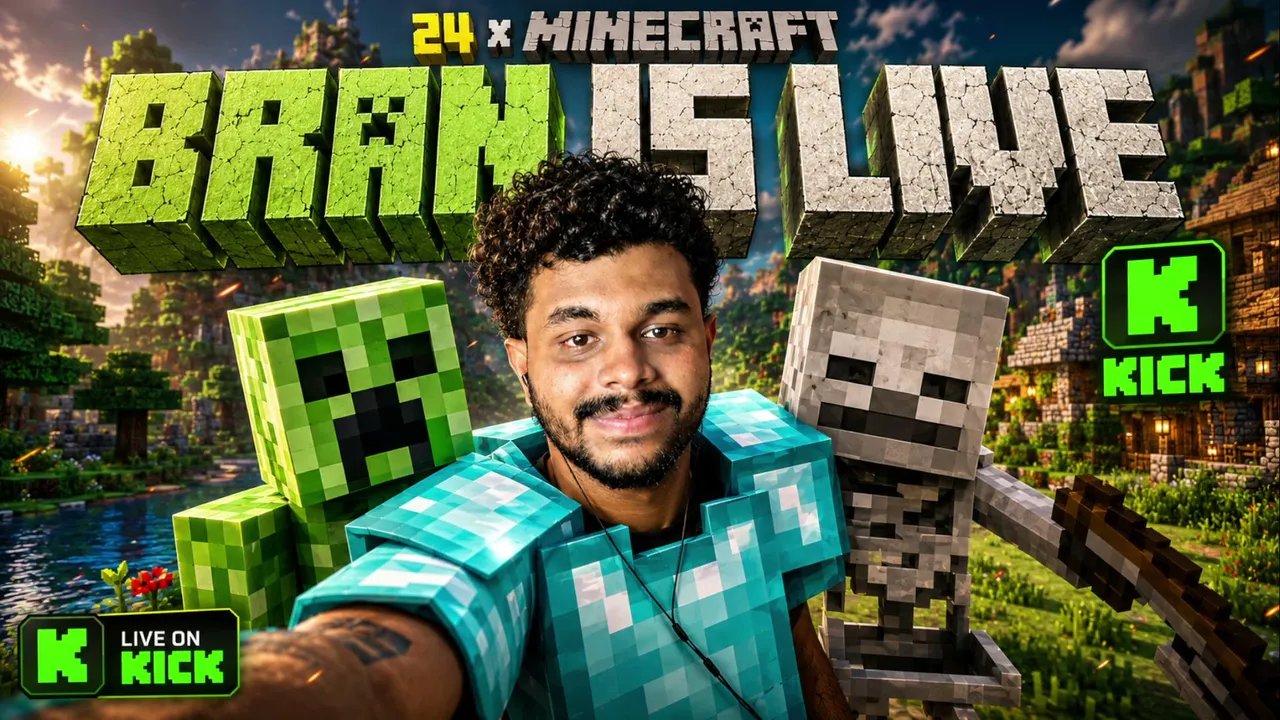 😱 24 HOURS ON A MINECRAFT SERVER LIVE | Can I Survive? Malayalam 🔥