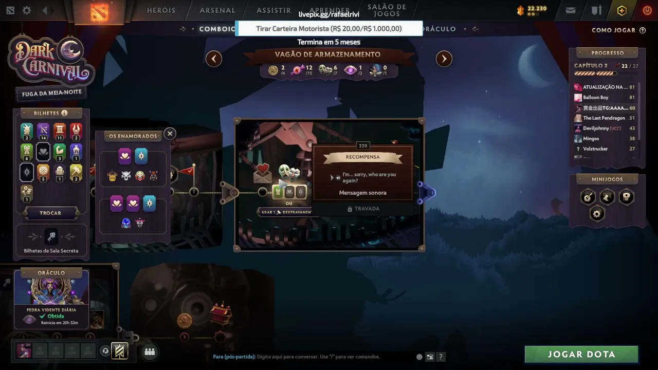Dotinha jogando de hc