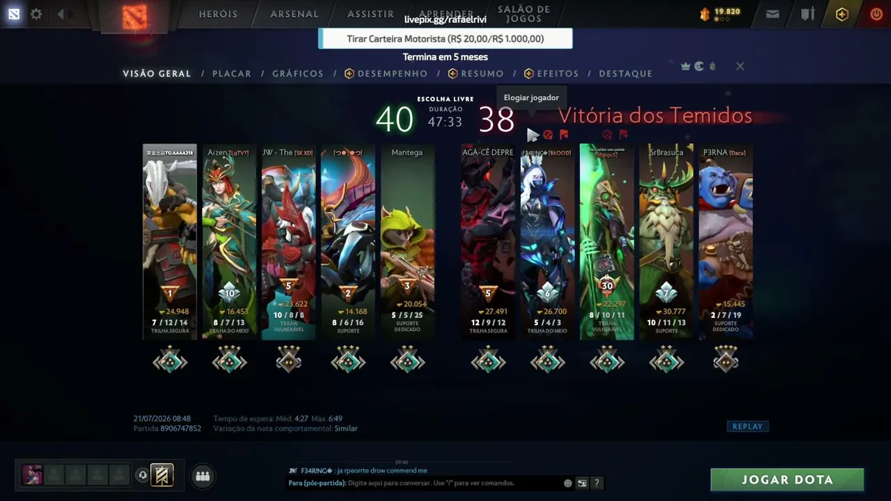 Dotinha jogando de hc