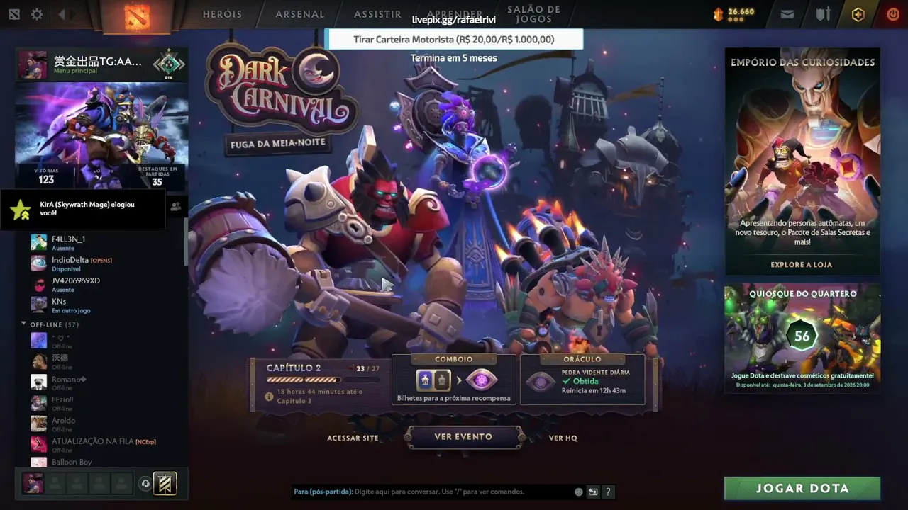 Dotinha jogando de hc