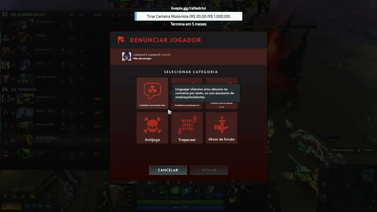 Dotinha jogando de hc