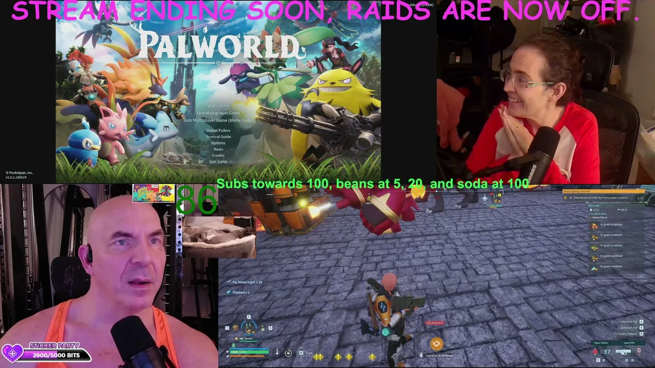 Palworld! First-Time Splitscreen Adventure with a Married Canadian Couple LONG WEEKEND