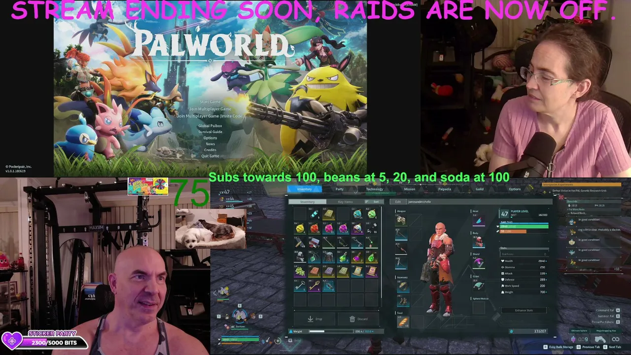 Palworld! First-Time Splitscreen Adventure with a Married Canadian Couple LONG WEEKEND