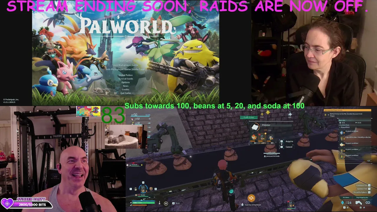 Palworld! First-Time Splitscreen Adventure with a Married Canadian Couple LONG WEEKEND