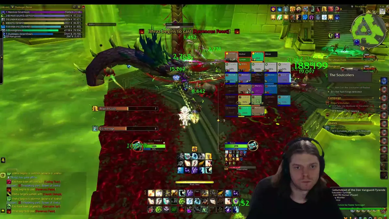 Mythic+holy priest  healing pugging