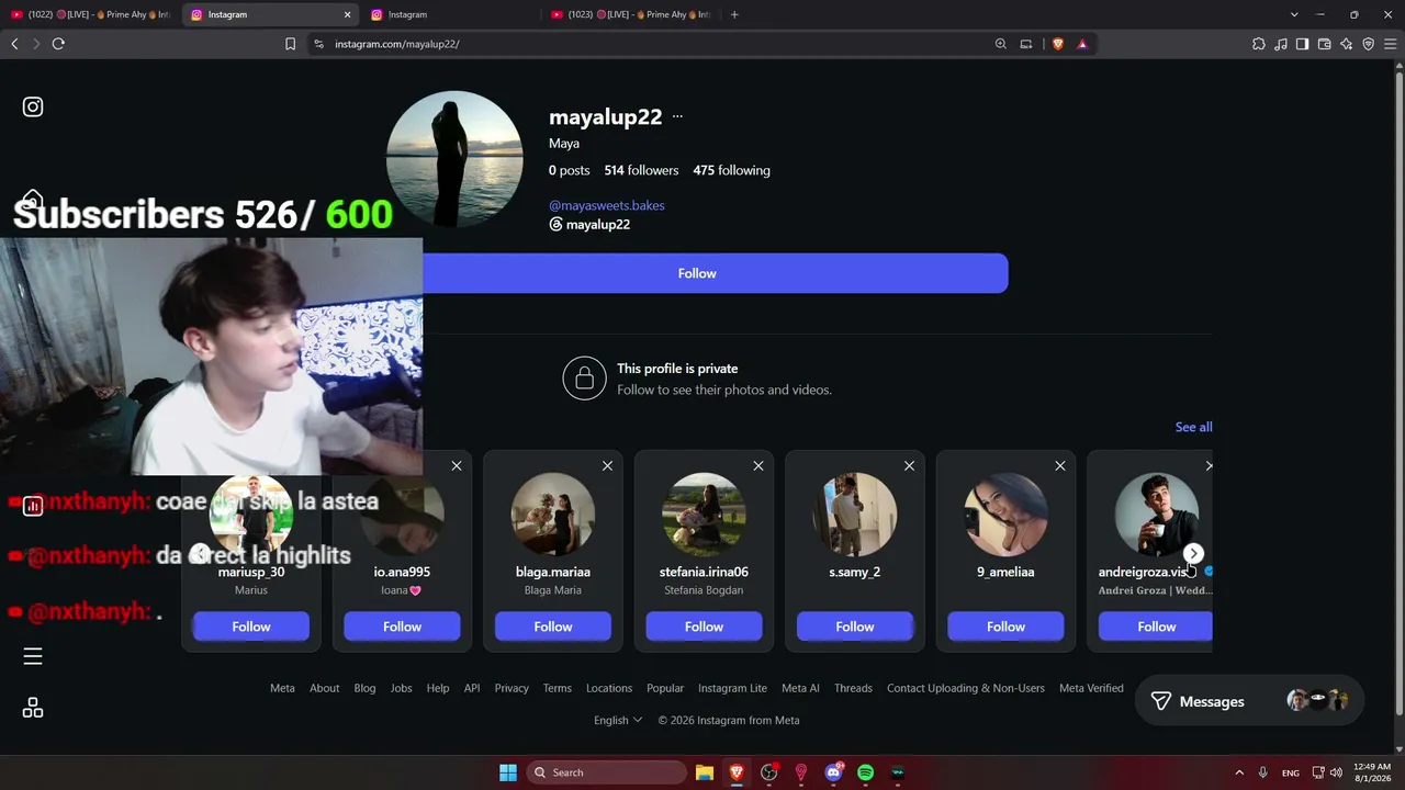 My first stream.