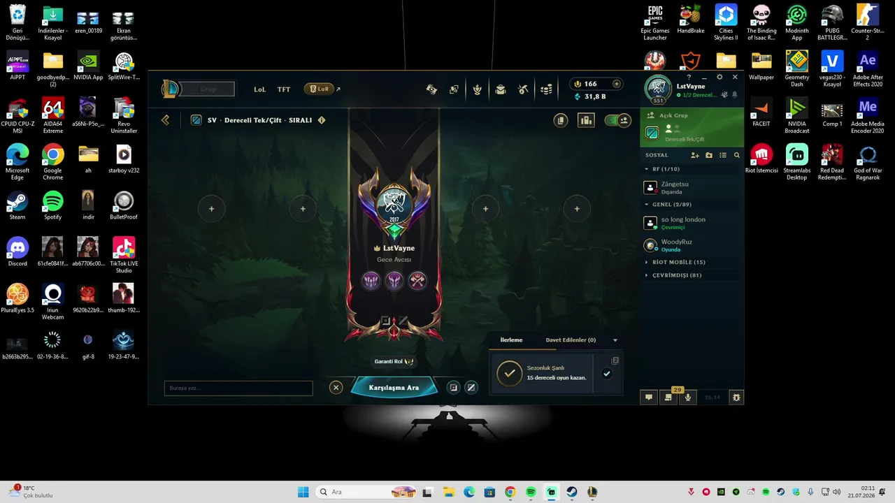 lol rank kasıyoruuuzzz