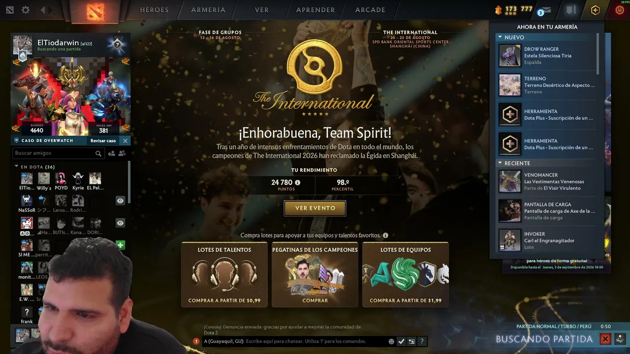 Reclamando Recompenzas regresamos al Juego.