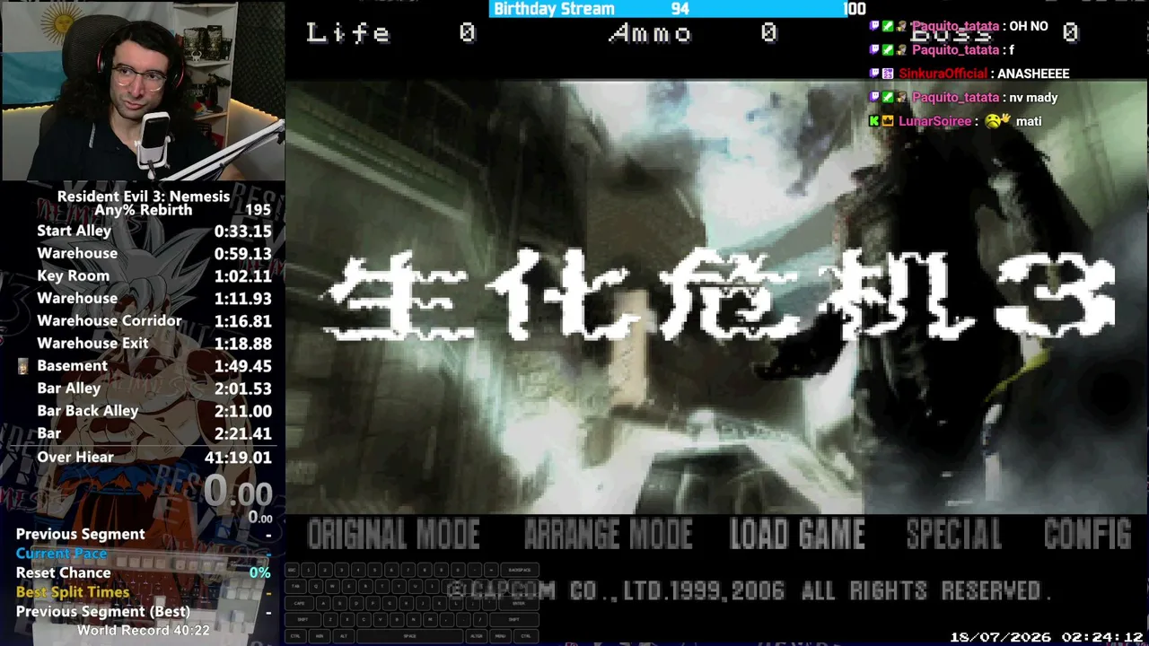 🚨 RE3 Speedrun any% 🚨 | WR/PB = 40:22 | !valka !wr !mk !basementcup