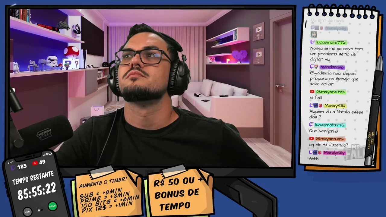 MARATONA DE LIVES 1R$ = 1MIN