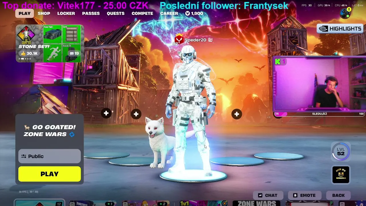 Večerní pokec u Fortnite