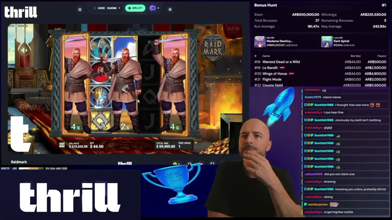 LIVE $1,000 RAW in THRILL Casino !thrill !dc !bonus !x