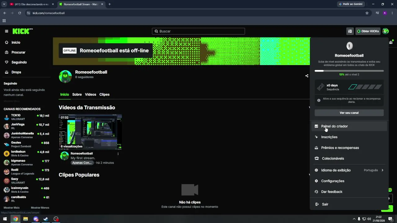 My first stream.