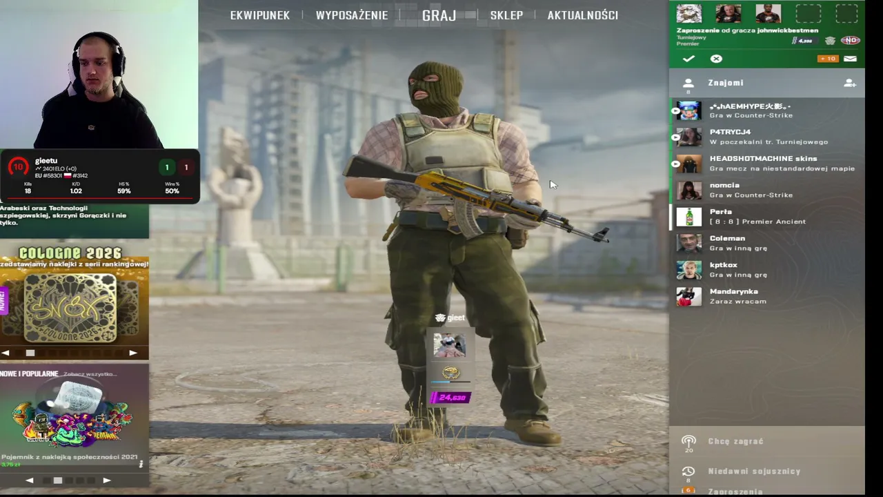 Faceit 10lvl wbijamy 3k #highelo #faceit #lvl10