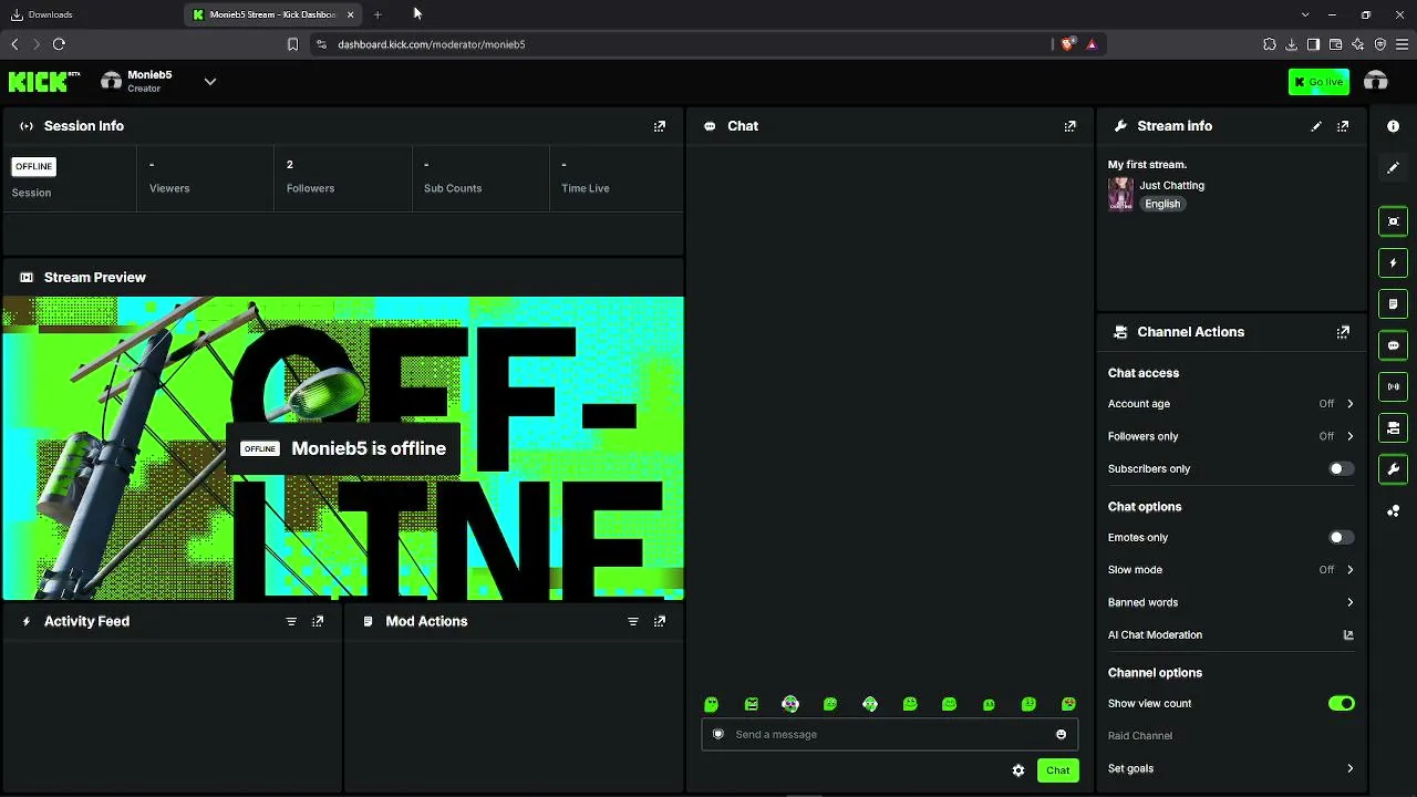 My first stream.