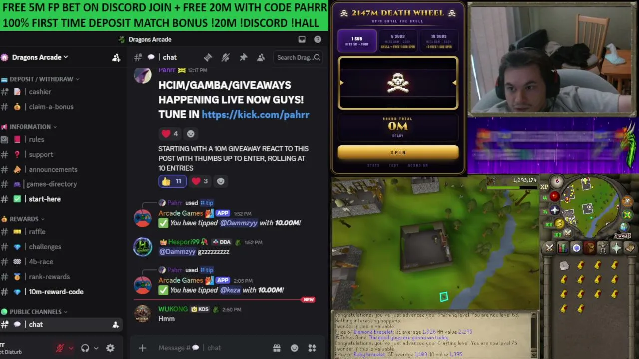 FREE 25M + CONSTANT GIVEAWAYS + NEW 2174M DEATH WHEEL 5M MINIMUM WIN