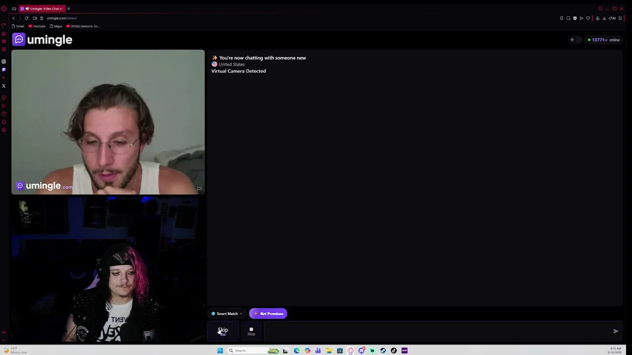 drinkin beer maybe im que- ANYWAY we on omegle