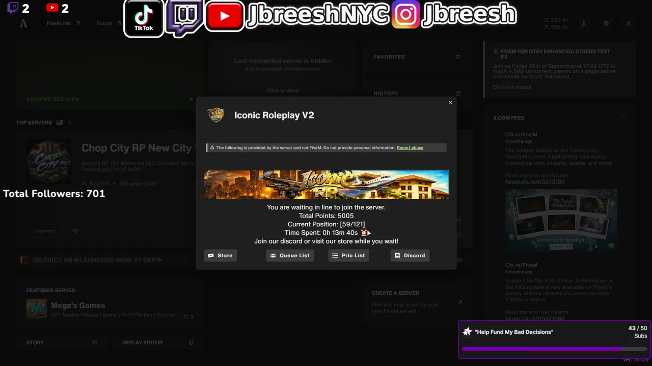 Jace Breesh Still Grindin’  | GTA RP Day 6 Part 2 | ICONIC RP V2