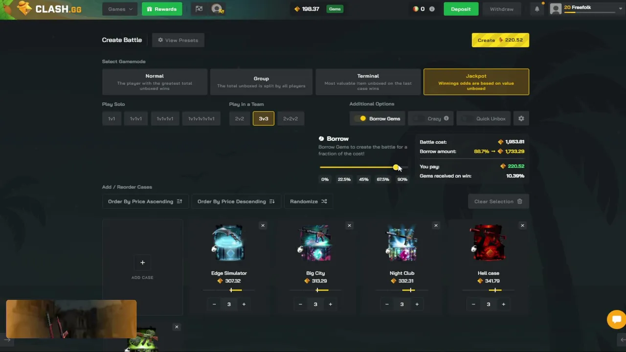 50 gems giveaway   free 3 battles on streaam  !clash.gg