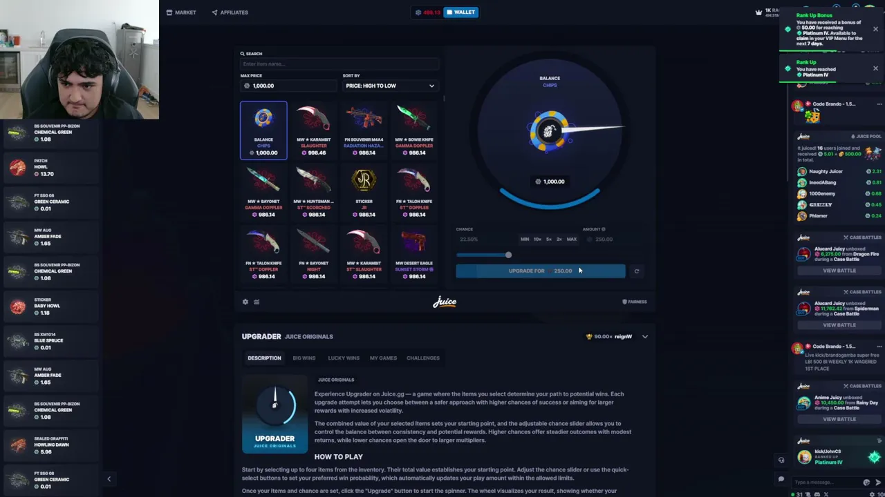 TIME TO RINSE !csgoroll !luxdrop !csgowin !degen !juice (GIVING AWAY MORE THAN MY BANK ACC) | 71.5K+ !LEADERBOARDS