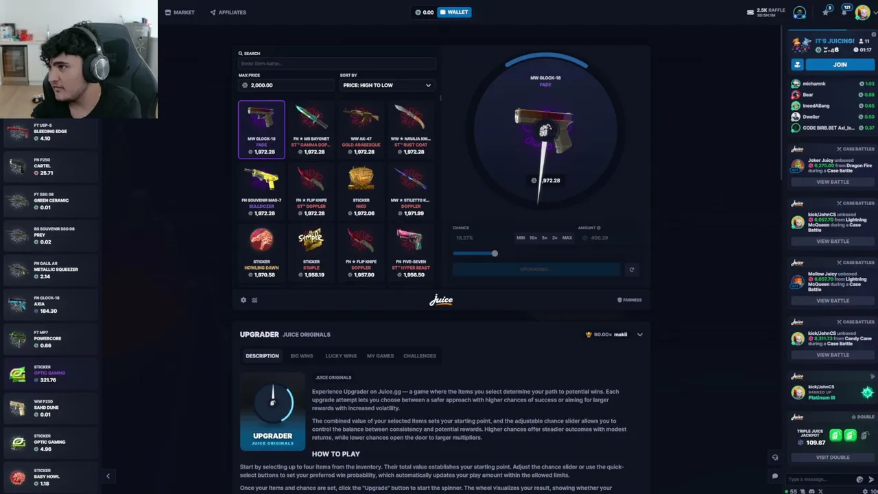 TIME TO RINSE !csgoroll !luxdrop !csgowin !degen !juice (GIVING AWAY MORE THAN MY BANK ACC) | 71.5K+ !LEADERBOARDS