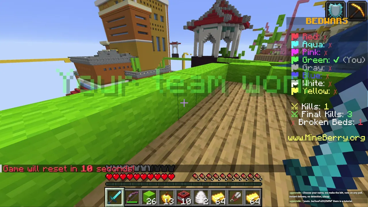 Minecraft BedWars . Herkesi bekliyorum.