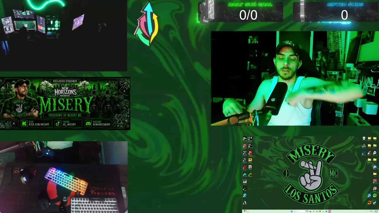 EXCLUSIVE STREAMER FOR NEW HORIZONS RP! 'Scuba' Steve Mis, President/Founder of Misery MC DAY 124! I READ CHAT!!