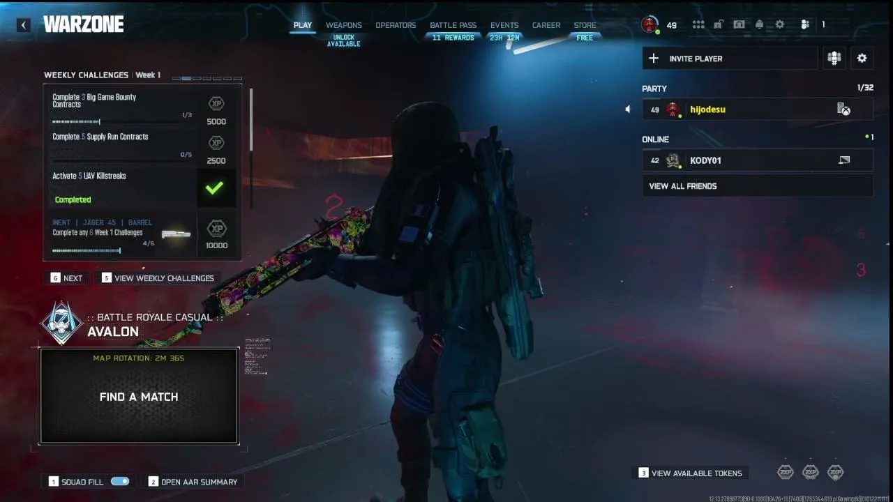 Warzone grind