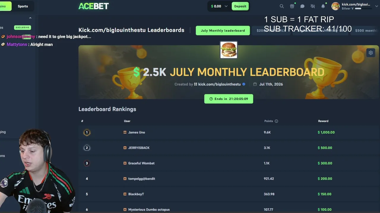 GAMBLE JULY $2500 LEADERBOARD !ACEBET DAY 9/30