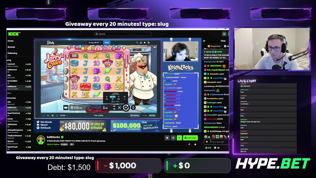 $1,500 Start $1,500 Leaderboard $30,000 Given away !hypebet !lb !discord #ad
