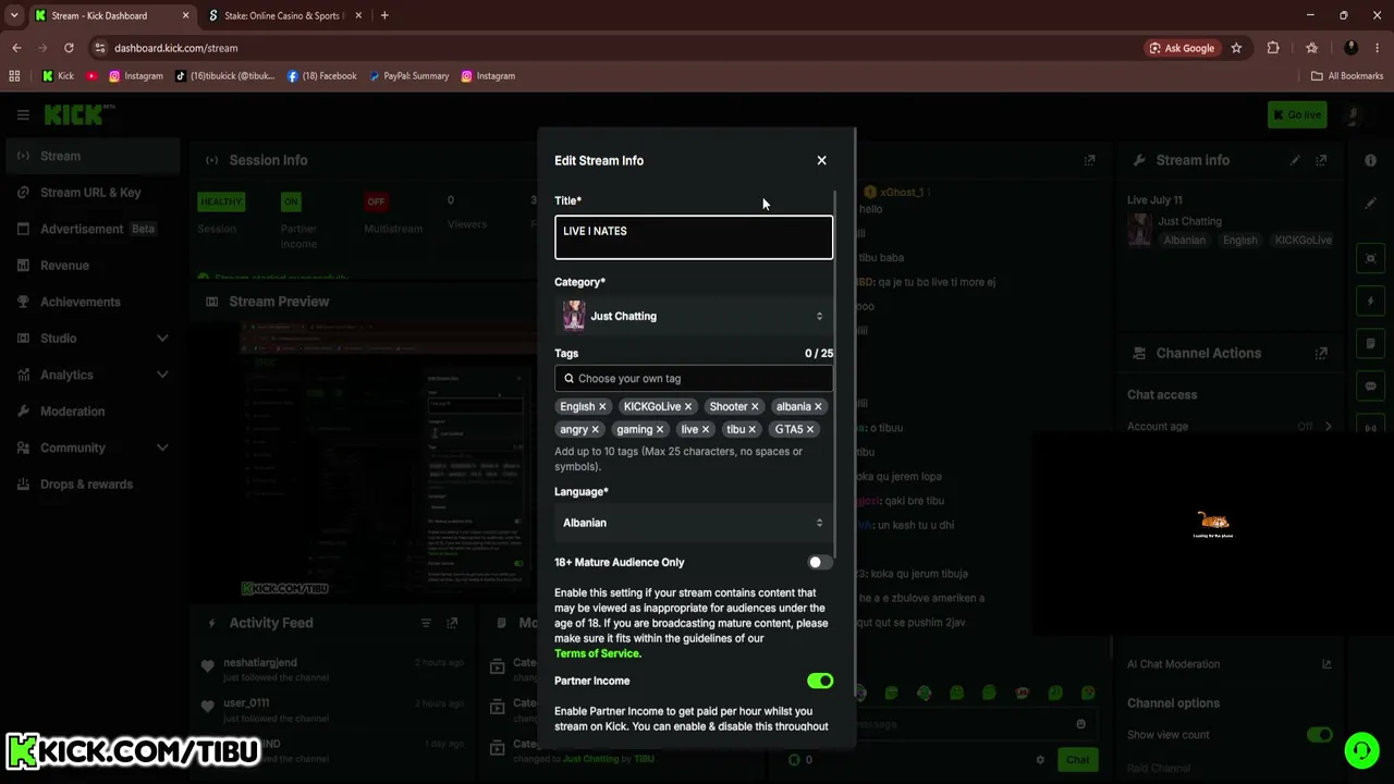 LIVE I NATES !!! NESER GJAKOV