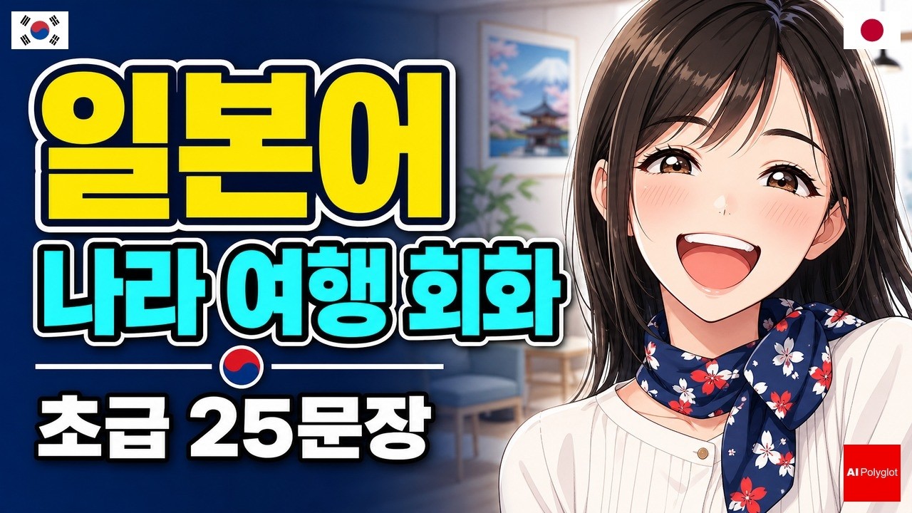 일본어 나라 여행 회화 초급 | 왕초보 | 흘려듣기 | 수면학습 | 자주 쓰는 표현 | 자연스러운 말투