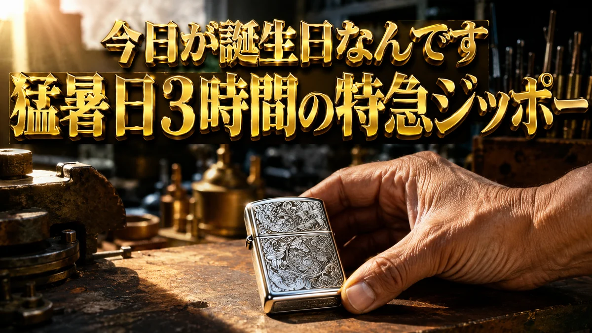 「今日が誕生日なんです」——猛暑日、3時間で仕上げた特急ジッポーの話