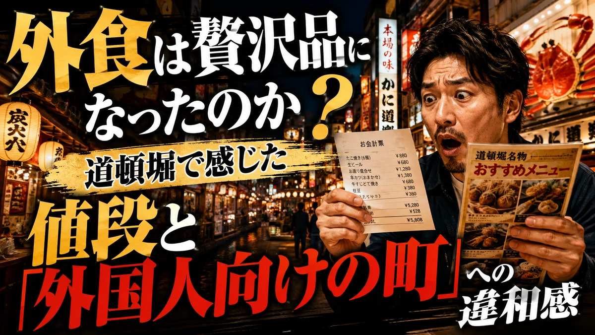 外食は贅沢品になったのか？道頓堀で感じた値段と『外国人向けの町』への違和感