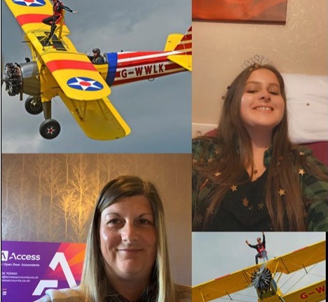 Wing Walking in aid of the Childrens Bereavement Centre