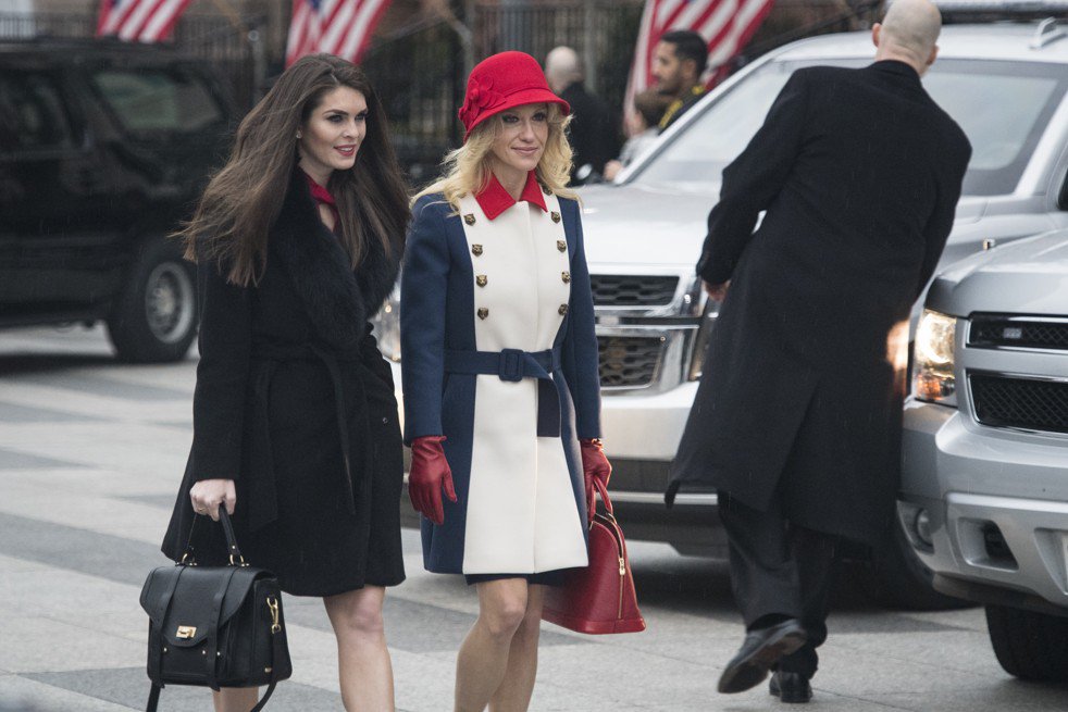 Sometimes, a fashion choice tells you everything you need to know. @KellyannePolls #Inauguration 