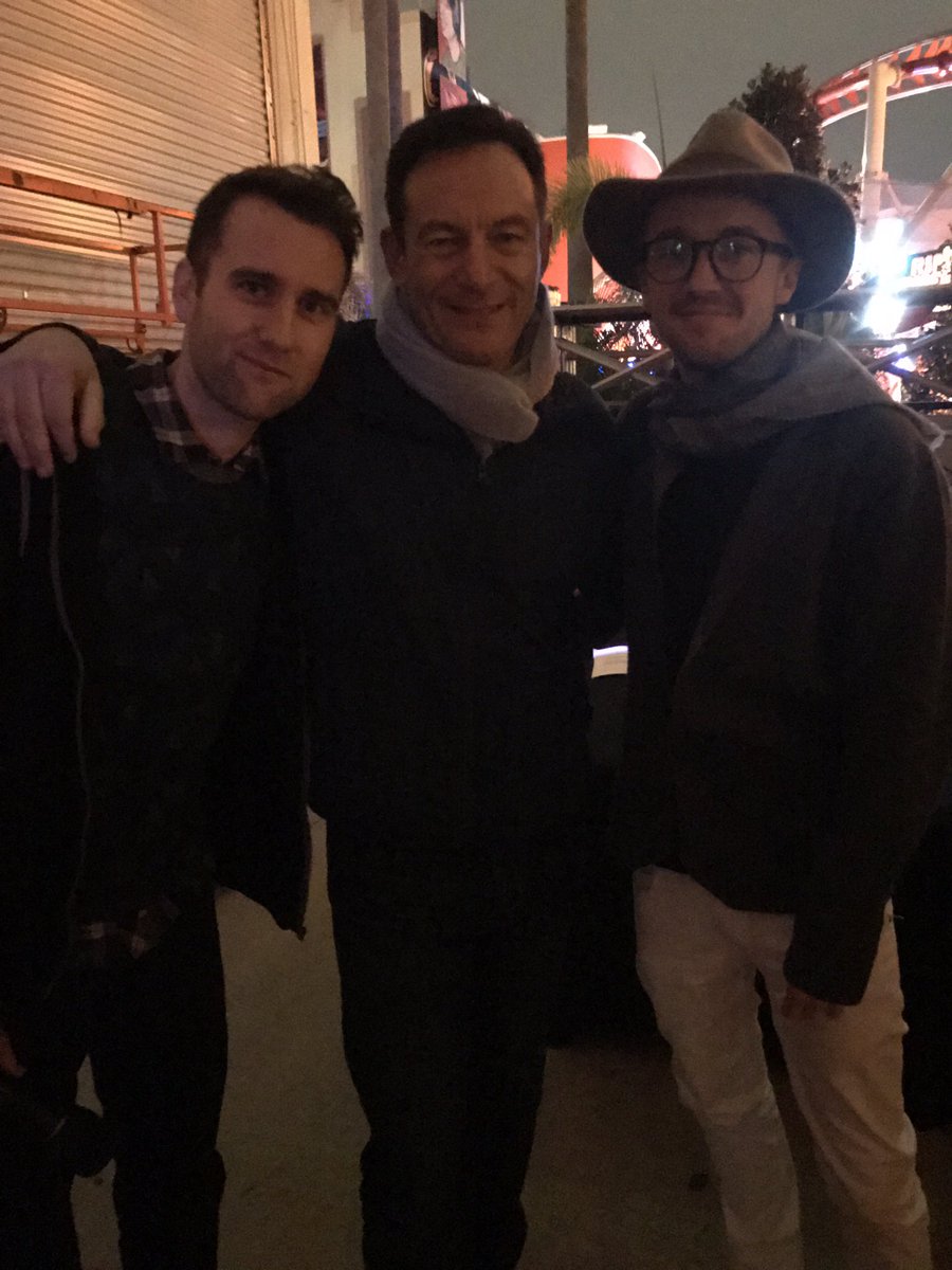 Me, @TomFelton &amp; @Mattdavelewis marvel at them getting older as I get younger. 💘 to all the Potter fans who remind us to fight for the light 
