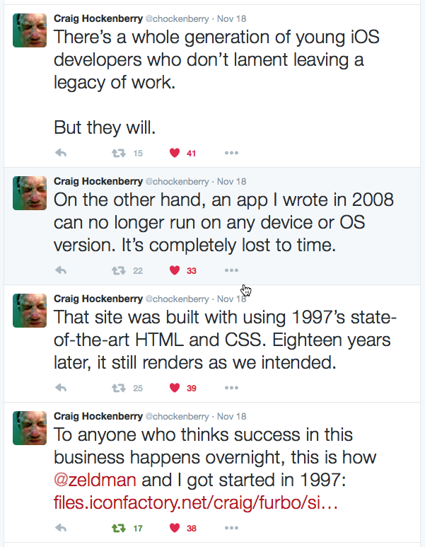 The case for HTML. By @chockenberry. (Read from bottom to top. But you know that.) 