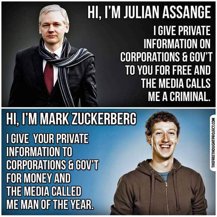 Interesting comparison between Assange and Zuckerberg: 