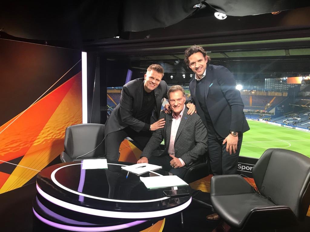 Great to be back with the lads @mrjakehumphrey and Owen Hargreaves. Thanks for the warm welcome back @btsportfootball team. So happy to be back. 😎 