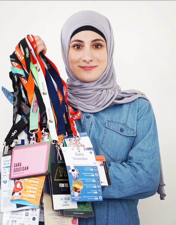 It’s been almost 5 years since I gave my first talk (at @CSSConf 💜) in 2014. 40 conferences over 5 years. I’m eternally grateful for each and every one of them. الحمد لله 🙏🏻😊 (and yes I do collect the badges; and they’ve gotten quite heavy ☺️) 