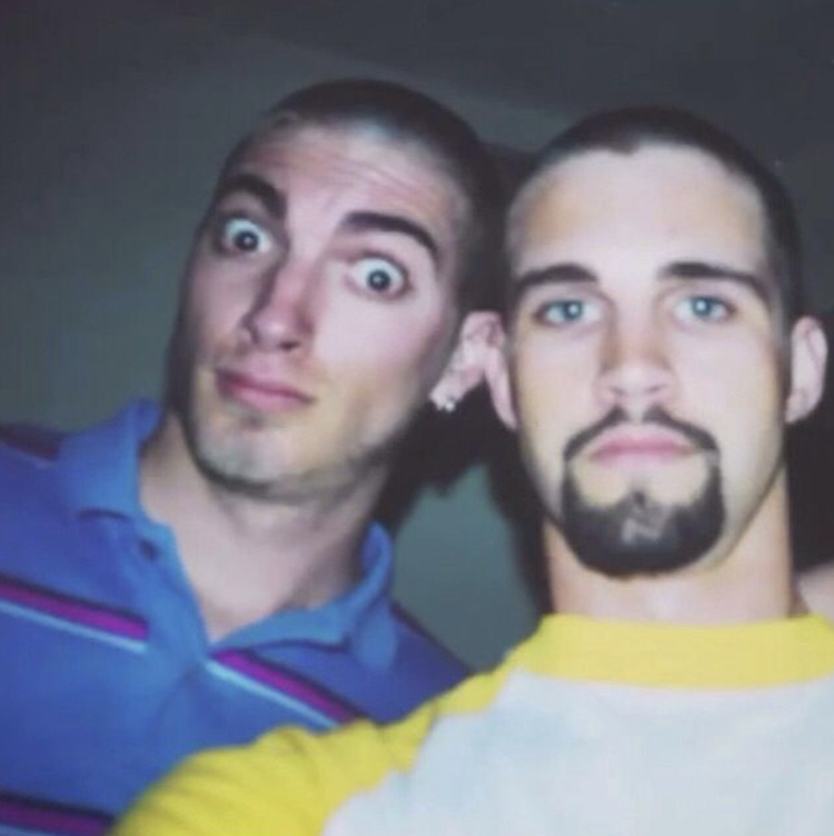 Happy birthday to @linklamont, my best friend for 35 years. For his birthday present, I'm going to sneak up on him while he's sleeping and return his hair to this glorious moment from our past. Don't tell him. 
