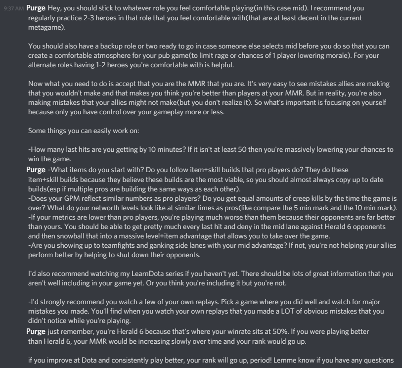 Someone asked me about how to improve their MMR in a DM so I wrote a response. I figured I should post it publicly so the ants following me can read it too: 