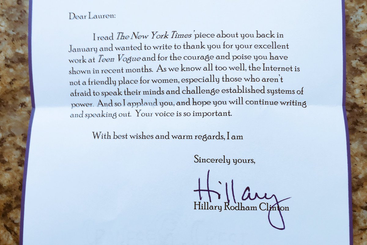 Thank you, @HillaryClinton. For this, and for everything. I promise to keep fighting (right after I'm done sobbing). 