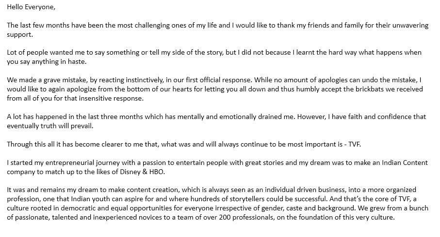 I have decided to step down as #TVFCEO 