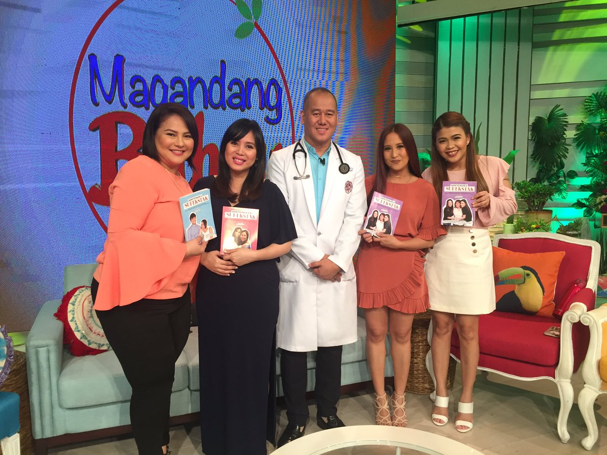 Kiliiig that the #momshies of @_MagandangBuhay are holding my book featuring #kathniel, toni &amp; alex &amp; manny pacquiao. #howtoraiseasuperstar 