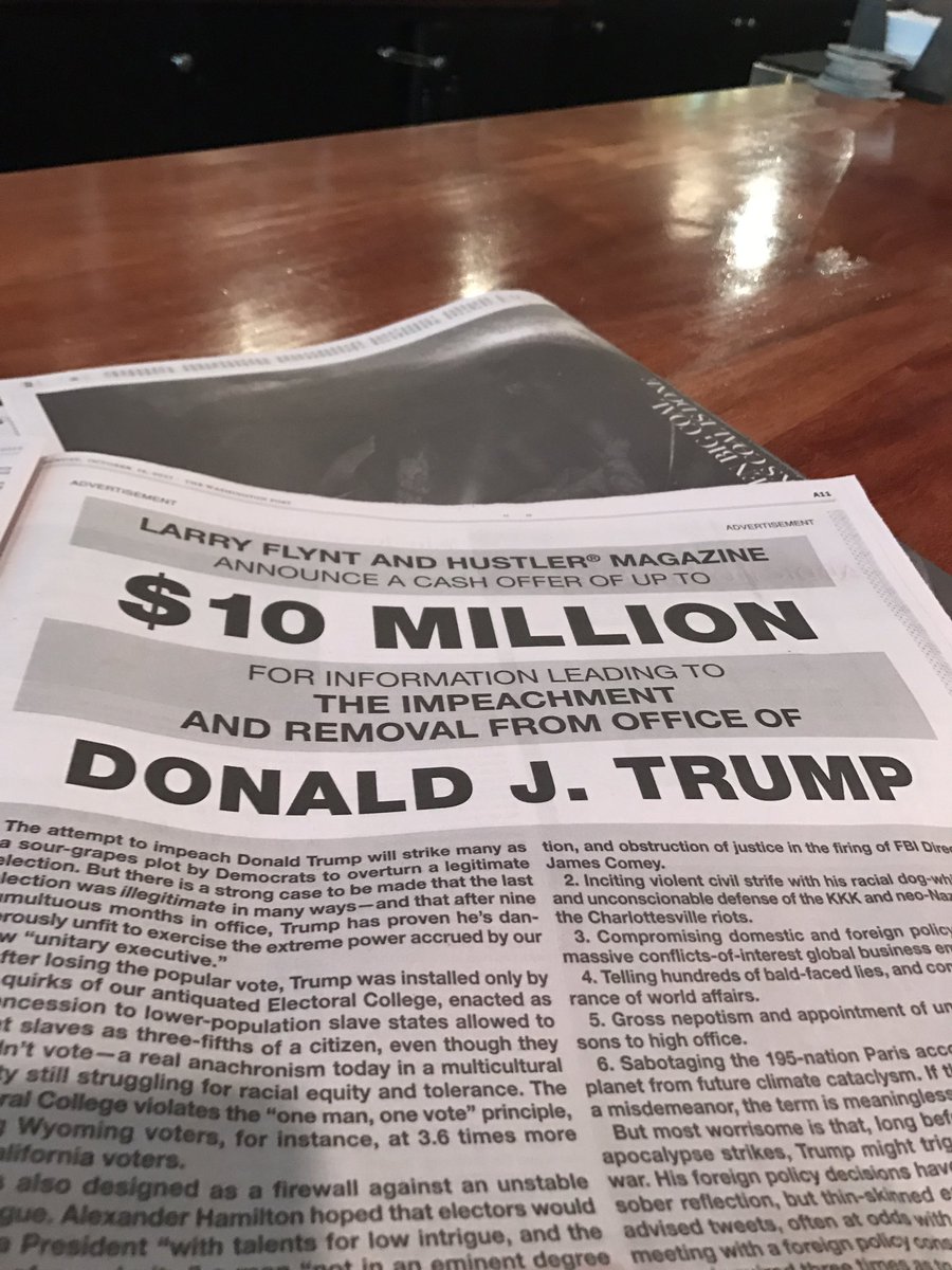 Full page ad in the Washington Post today. Strange times. 